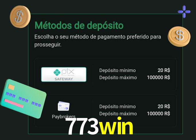 O cassino 773win oferece uma grande variedade de métodos de pagamento